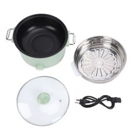 hElectric Hot Pot 800W 3L Food Grade Nonstick Coating Multifunctional Electric Cooker With Steam Basket For Steak Rice Noodles Soup US Plug (Option: Default)
